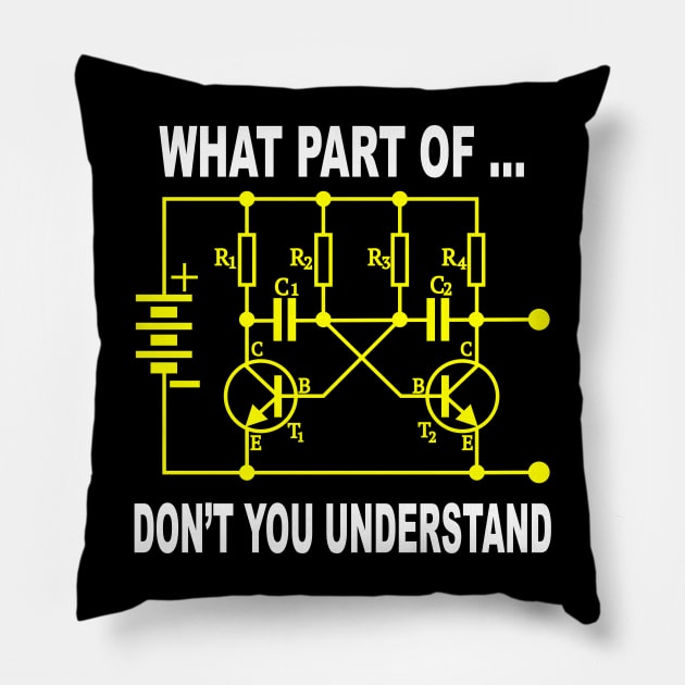 Electrical Engineer What Part of Don't You Understand Pillow by Wakzs3Arts