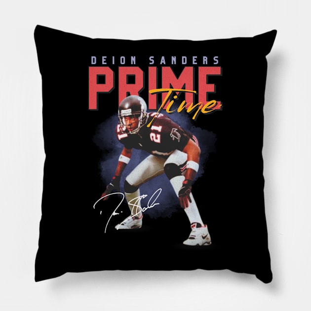 Deion Sanders - San Francisco 49ers Original Aesthetic Tribute 〶 Pillow by Terahertz'Cloth