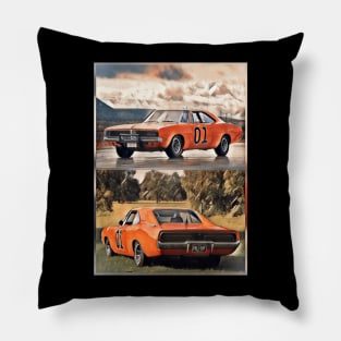 Dukes Of Hazzard Rebel Run Ins Pillow