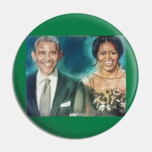 Barack and Michelle Obama Pin