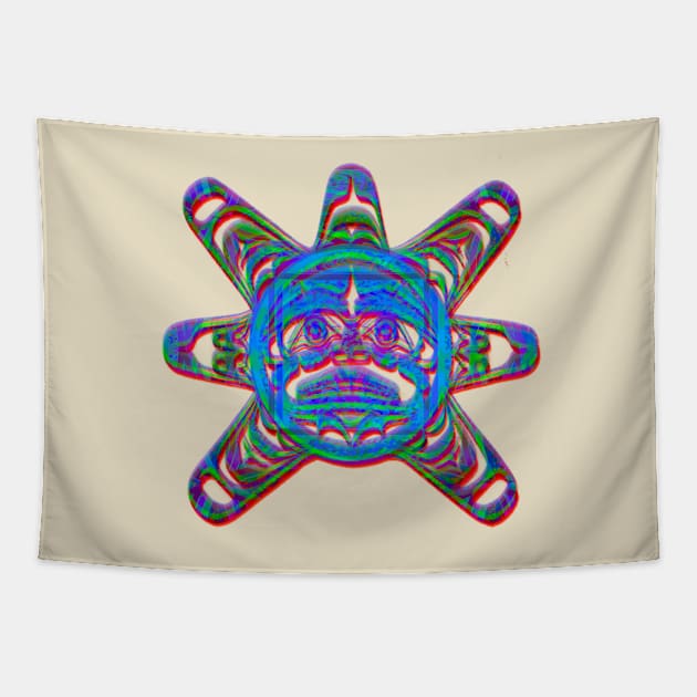 The Sun God of the aztec empire Tapestry by indusdreaming