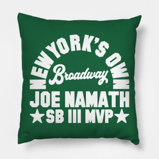 New York's Own Broadway Joe (White) Pillow