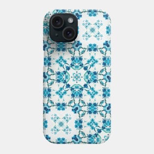 Blue Flowers Watercolour Pattern Phone Case