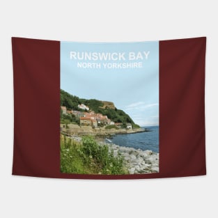 Runswick Bay, North Yorkshire. Travel poster Tapestry