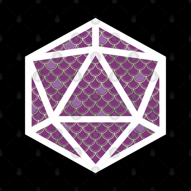 D20 Decal Badge - Scales Purple by aaallsmiles