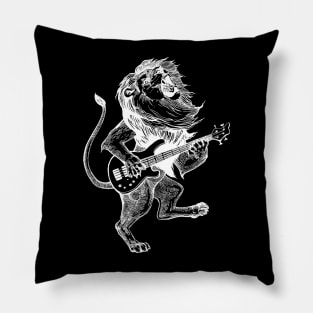 SEEMBO Lion Playing Guitar Musician Guitarist Music Fun Band Pillow