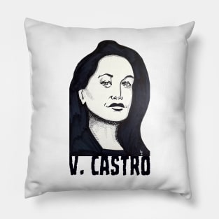 V. Castro Portrait Pillow