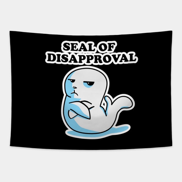 Funny Seal Of Disapproval Pun Tapestry by SubtleSplit