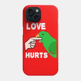 Love Hurts Eclectus Male Parrot Biting Phone Case