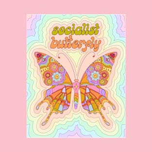 Socialist Butterfly - with background T-Shirt