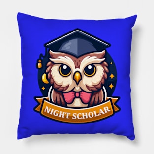 Night Scholar: Wise Owl Wisdom Pillow