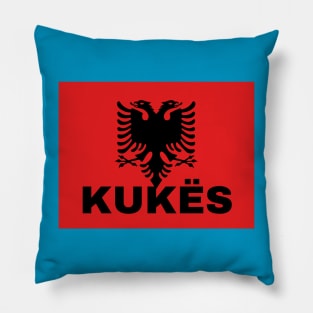 Kukës City in Albanian Flag Pillow