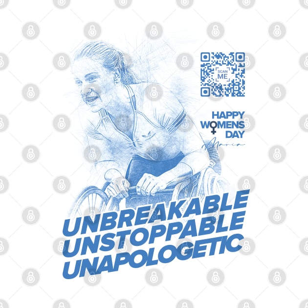 Women's Day 2025- Maria Paralympic Athlete on wheels by PixelGrafiks