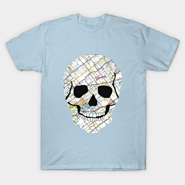 Discover Skull Map - Skull - T-Shirt