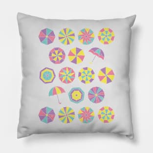 Summer vacation. Umbrella pattern (funny) Pillow