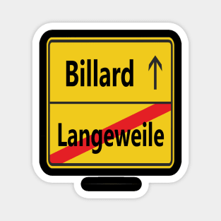 Langeweile? Billard Magnet