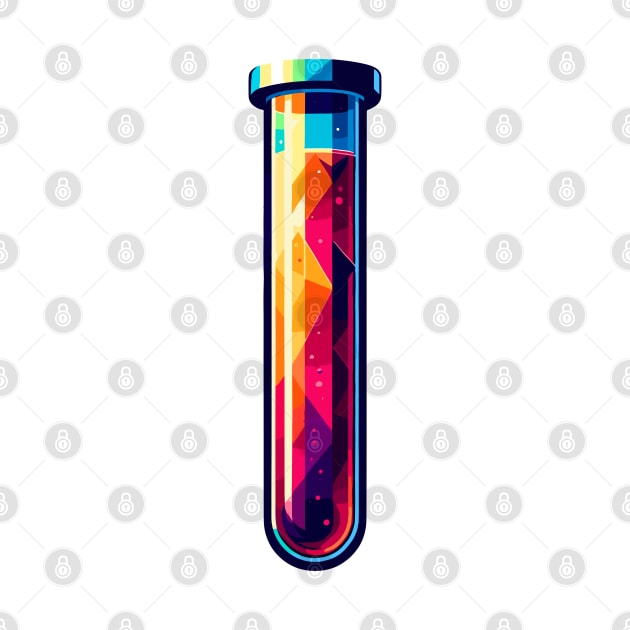 Abstract Geometric Test Tube: Science Artwork by AmandaOlsenDesigns