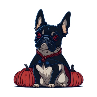 Evil French Bulldog Halloween Pumpkin T-Shirt