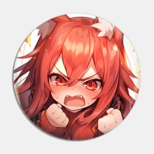 fox girl angry Pin