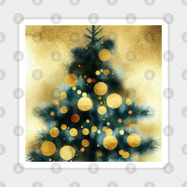 Christmas tree impressionist Magnet by etherElric