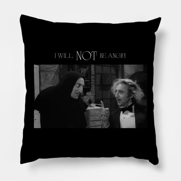 Young Frankenstein: I will NOT be angry Pillow by Print Lilac