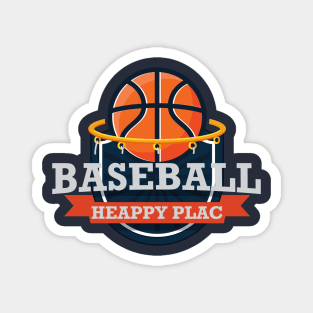 BASEBALL HEAPPY PLAC Magnet