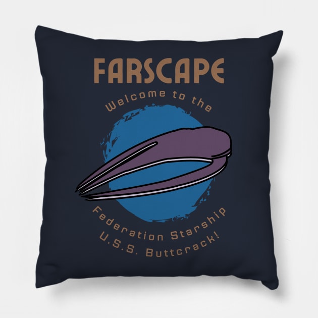 Farscape Design | Moya, U.S.S. Buttcrack Pillow by pawsitronic