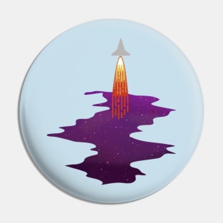 Rocket in space Pin