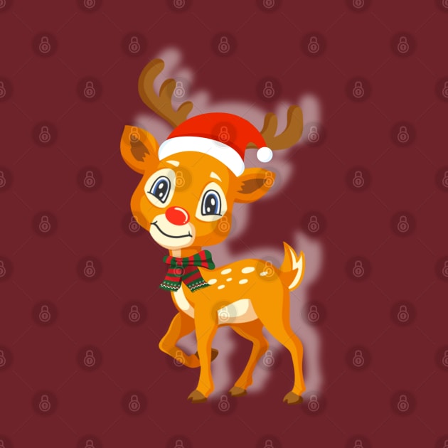 Happy Reindeer by Taz Maz Design