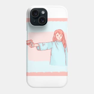 girl with a gun Phone Case