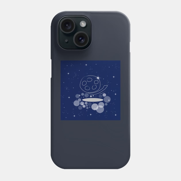 film streep, reel, film, cinematograph, cinema, illustration, night, modern, technology, light, shine, glitter, stars, space, galaxy, cosmos Phone Case by grafinya