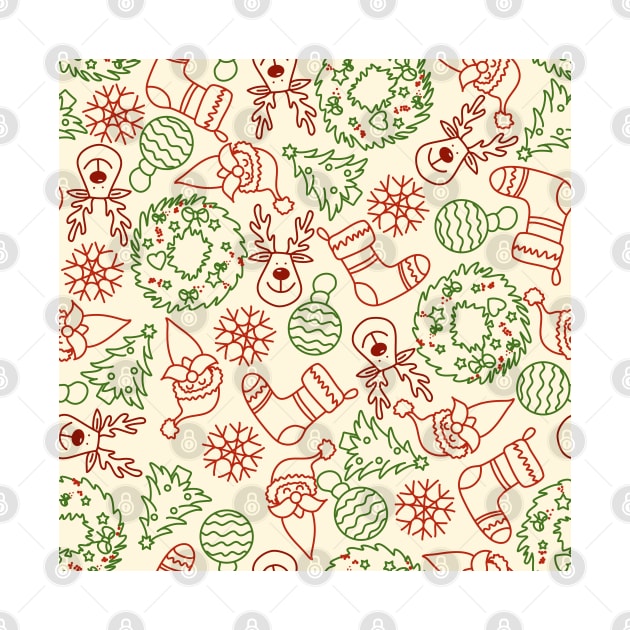 Christmas icons seamless pattern by Arch4Design