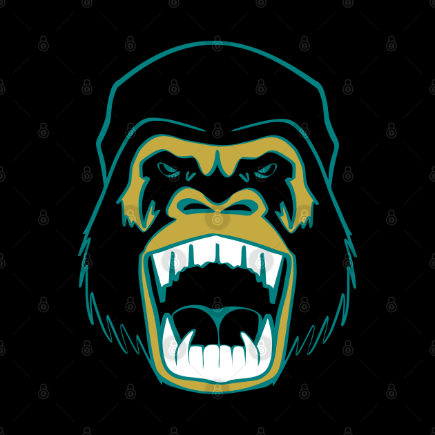 Angry Gorilla Face by Gorilla-Tees