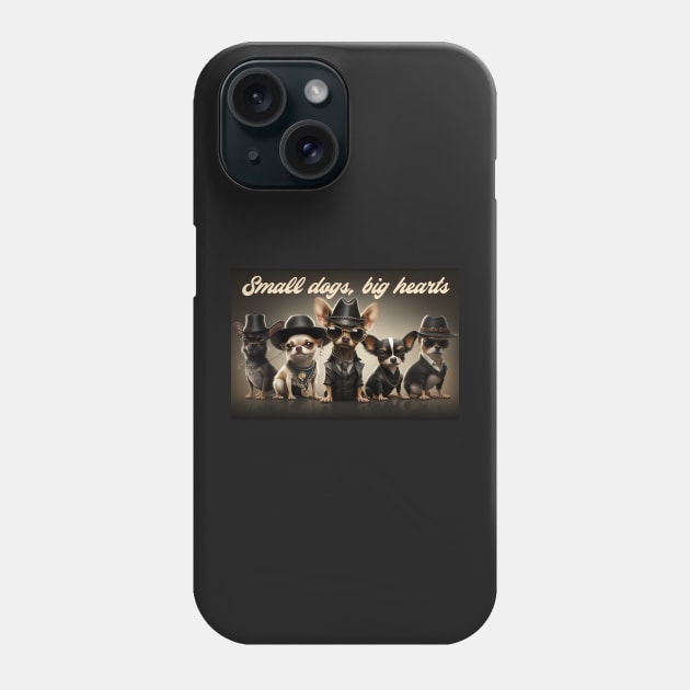 Chihuahua gang. Small dogs, big hearts. Phone Case by Situla