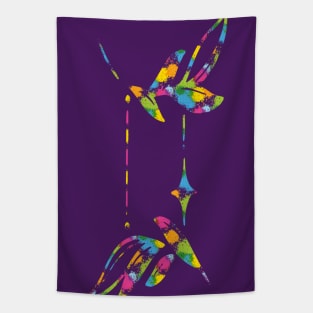 floral Gemini zodiac sign Tapestry