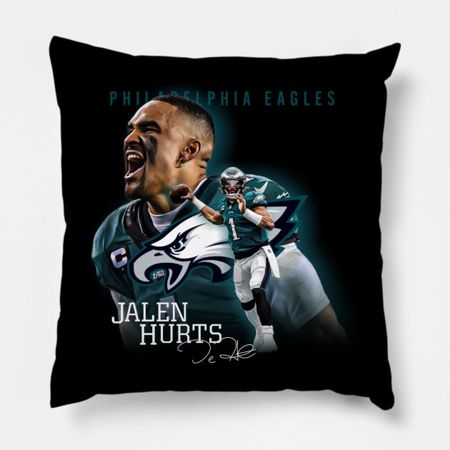 Jalen hurts Pillow by Buddydoremi