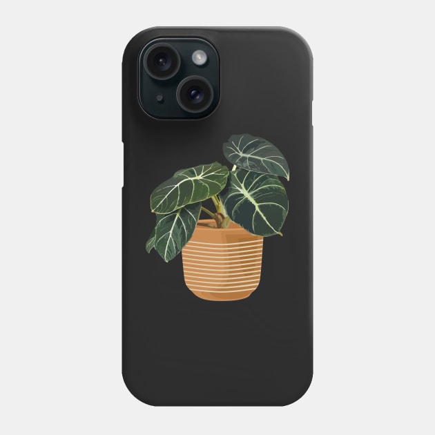 Alocasia black velvet Phone Case by gronly