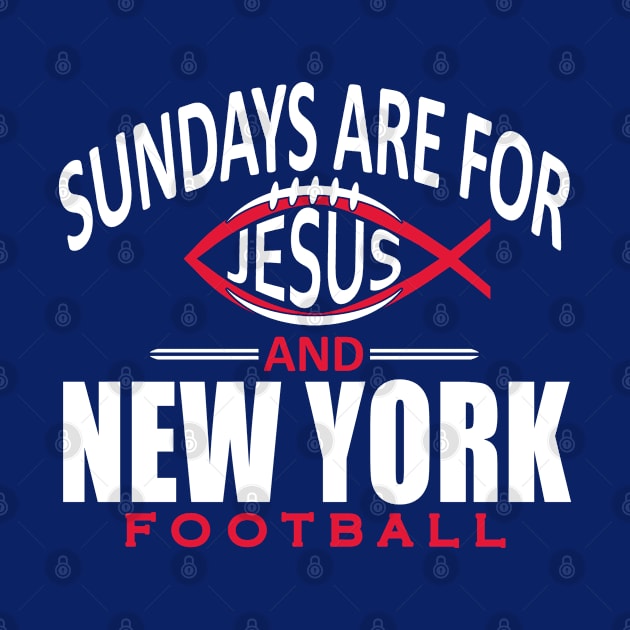 New York Big Blue Pro Football and Jesus on Sunday by FFFM