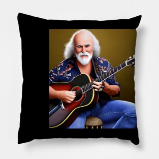 David Crosby vintage graphic design artwork Pillow