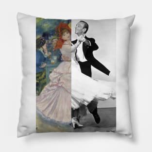 Dance at Bougival. by Pierre-Auguste Renoir and Fred Astaire Pillow