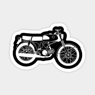 Honda Super90 White Outline Magnet