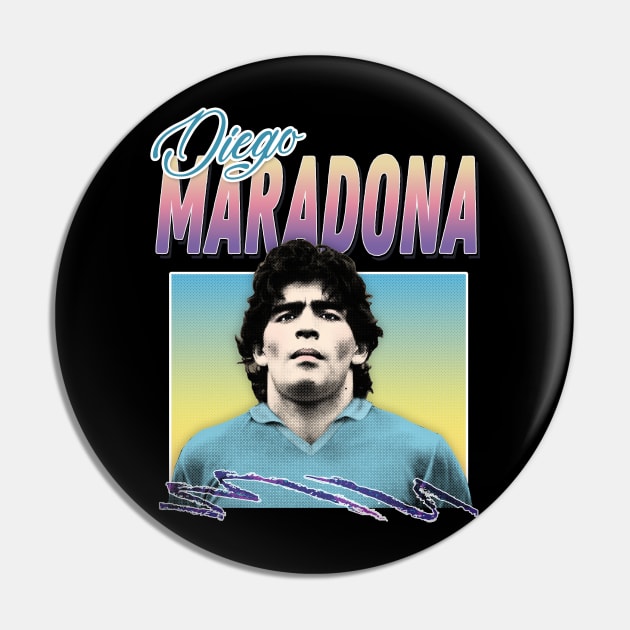 Diego Maradona / 90s Style Fanart Design Pin by DankFutura