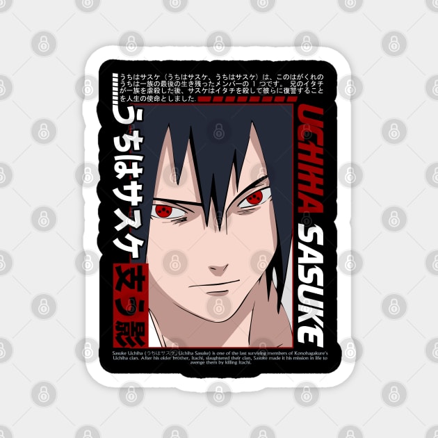 Uchiha Sasuke Sharingan - Naruto Anime Magnet by Otaku Vibes