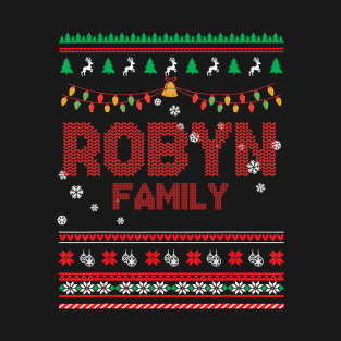 Robyn Family Christmas, Name Xmas , Merry Christmas, Name , Birthday, Middle name T-Shirt