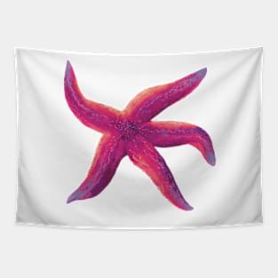 Starfish Glowing Pink Tapestry