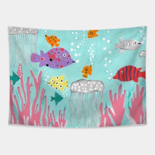 Tropical Fish Fantasy Tapestry