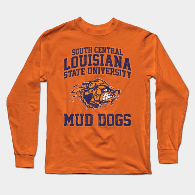 huckblade South Central Louisiana State University Mud Dogs Football (Variant) Long Sleeve T-Shirt