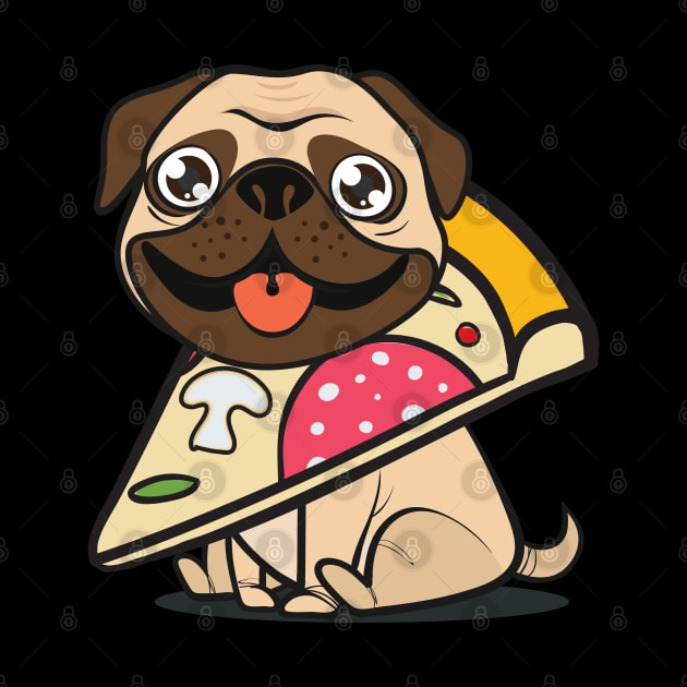 Pug Pizza!! by Plushism