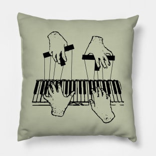 Funny Piano Teacher and Piano Student Pillow
