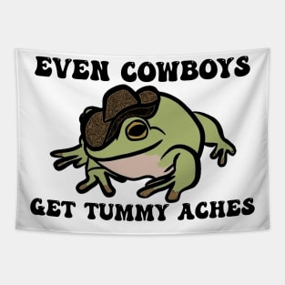 Cowboy Frog Shirt | Even Cowboys Get Tummy Aches | Frog Cowboy Hat | Frog Tapestry